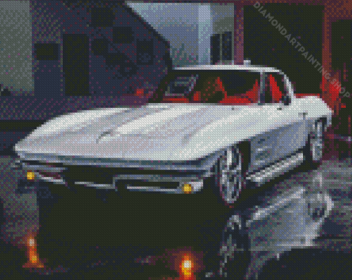 Split Window Corvette Diamond Paintings