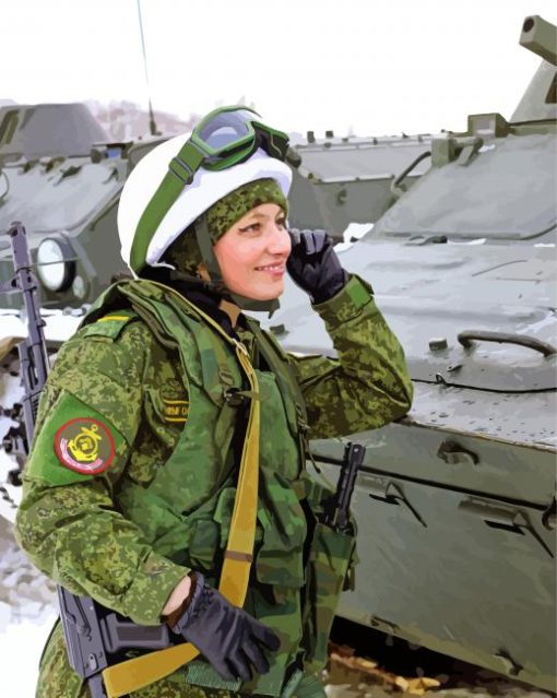 Woman Military Diamond Paintings