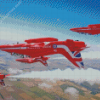 Red Planes Diamond Paintings