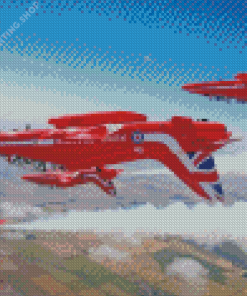 Red Planes Diamond Paintings