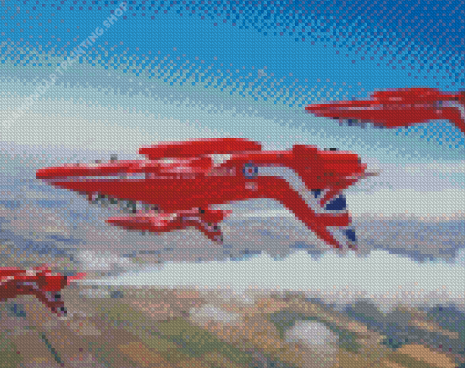 Red Planes Diamond Paintings