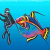 Diving With Triggerfish Diamond Paintings