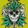 Eaves Weed Skull Diamond Paintings