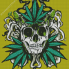 Eaves Weed Skull Diamond Paintings