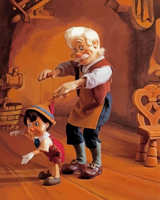 Geppetto Pinocchio Diamond Paintings