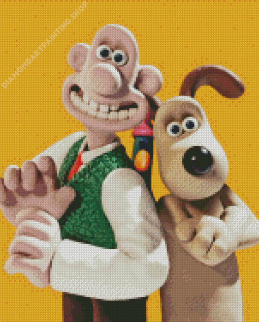 Gromit And Wellace Diamond Paintings