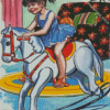 Girl On Horse Diamond Paintings