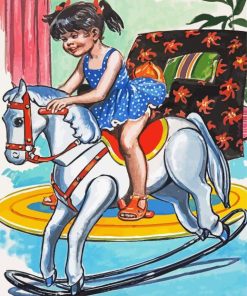 Girl On Horse Diamond Paintings