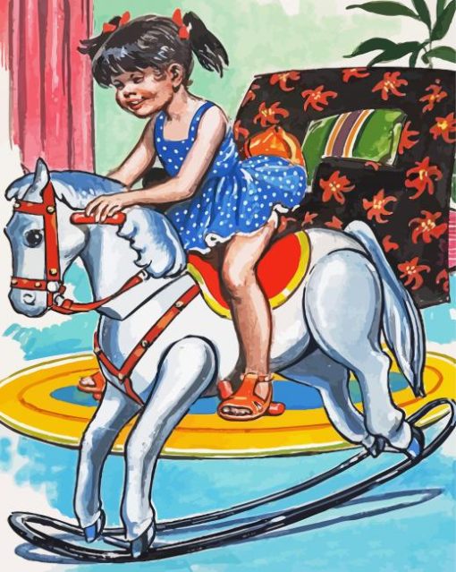 Girl On Horse Diamond Paintings