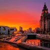 Liverpool City Sunset Diamond Paintings