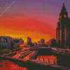 Liverpool City Sunset Diamond Paintings