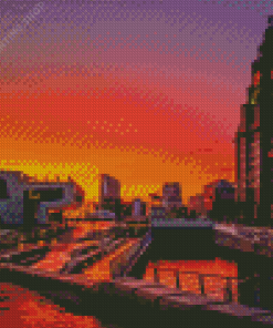 Liverpool City Sunset Diamond Paintings