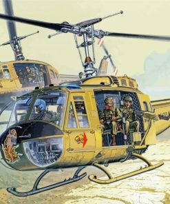 Military Huey Helicopters Diamond Paintings