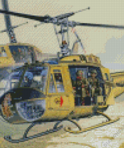 Military Huey Helicopters Diamond Paintings