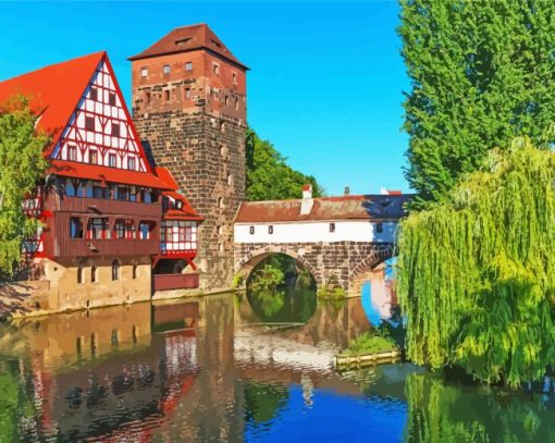 Nuremberg Bridge Diamond Paintings