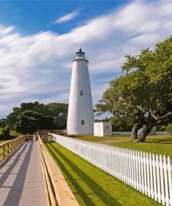 Ocracoke Lighthouse Diamond Paintings