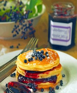 Pancake With Elderberry Diamond Paintings