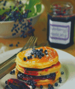 Pancake With Elderberry Diamond Paintings