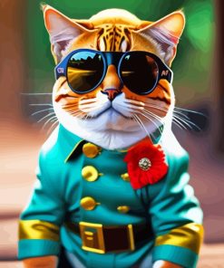 Stylish Cat Diamond Paintings