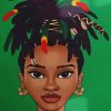 Woman With Locs Diamond Paintings