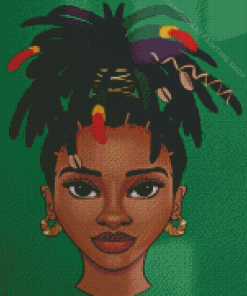 Woman With Locs Diamond Paintings