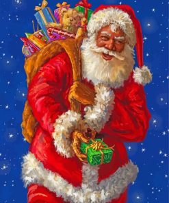 Black Santa Claus Diamond Paintings