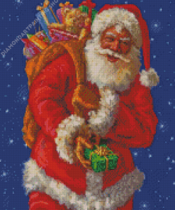 Black Santa Claus Diamond Paintings