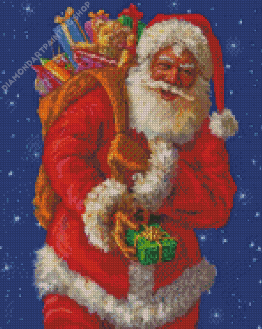 Black Santa Claus Diamond Paintings