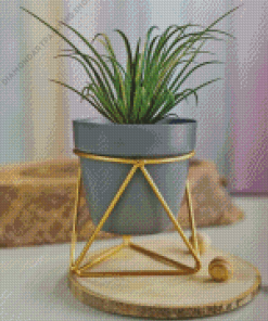 Gold Plant Pot Diamond Paintings