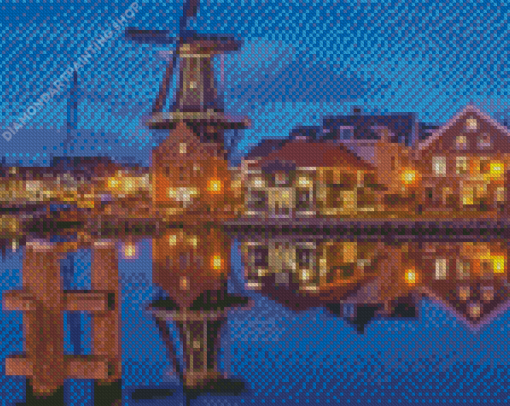 Haarlem At Night Diamond Paintings