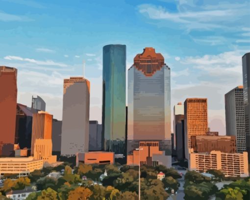 Houston Skyline Diamond Paintings