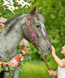 Flowering Horse Diamond Paintings