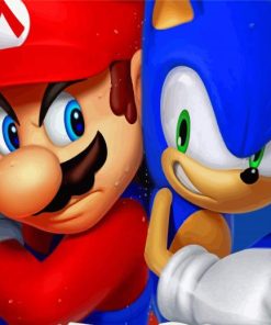 Mario And Sonic Game Diamond Paintings