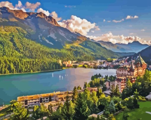 Saint Moritz City Diamond Paintings