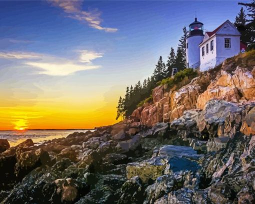 Bass Harbor Lighthouse Diamond Paintings