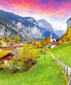 Lauterbrunnen Village Diamond Paintings