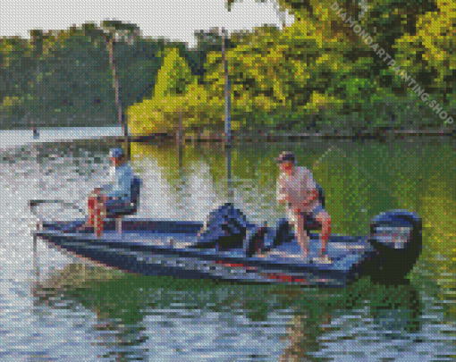 Tracker Bass Boat Diamond Paintings