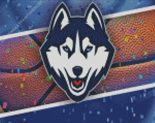 UConn Huskies Logo Diamond Paintings