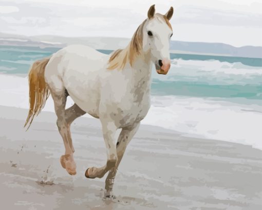 Horse At The Beach Diamond Paintings