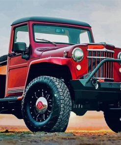 Willys Jeep Pickup Diamond Paintings