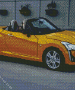 Yellow Daihatsu Cpen Diamond Paintings