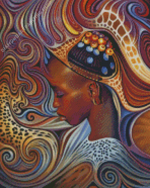 Black African Woman Diamond Paintings