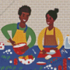 Couple Cooking Diamond Paintings