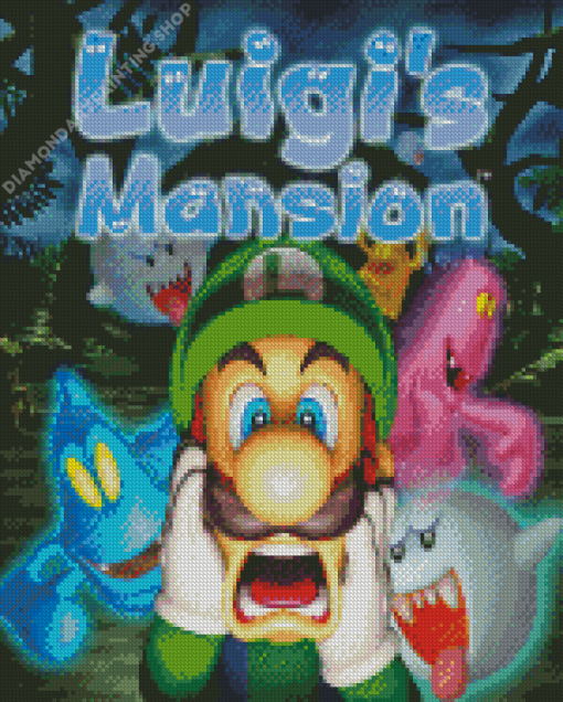 Luigis Mansion Game Diamond Paintings