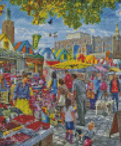 Market Day Norwich Diamond Paintings