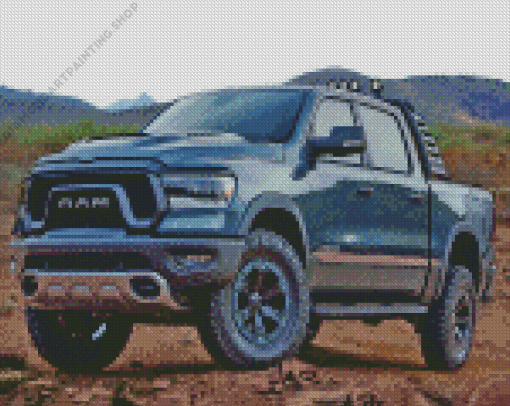 Ram Rebel Car Diamond Paintings