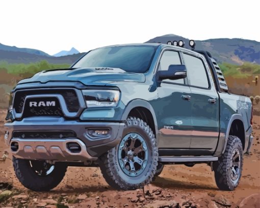 Ram Rebel Car Diamond Paintings