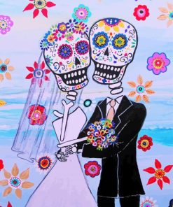 Romantic Sugar Skull Diamond Paintings