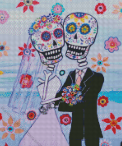 Romantic Sugar Skull Diamond Paintings