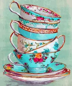 Tea Cups Diamond Paintings